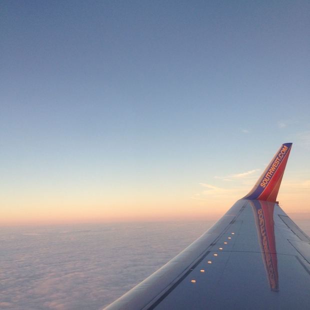 southwest airlines sunset, sunset flight, up in the air
