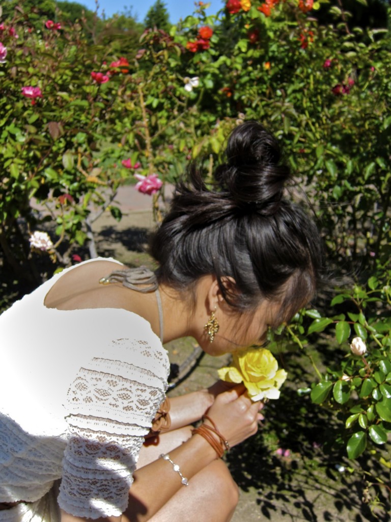 picking flowers