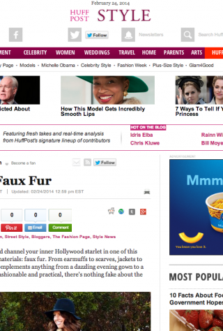 huffington post style, faux fur