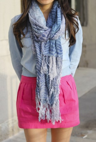 noma, scarf, chambray