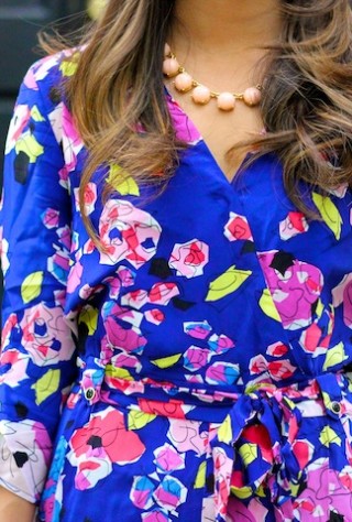 jcrew pink necklace, romper