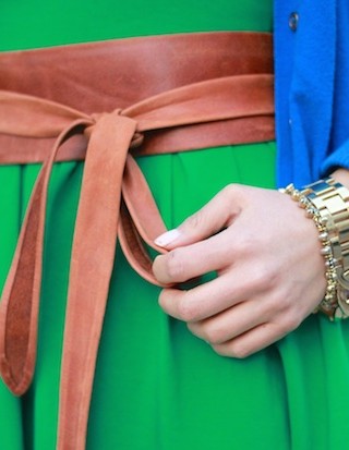 colorblocking, primary colors, blue and green, spring dresses, bauble bar