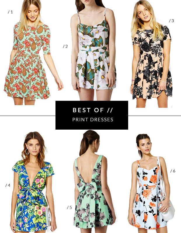 print dresses, floral, topshop, nordstrom dresses, asos, summer dresses