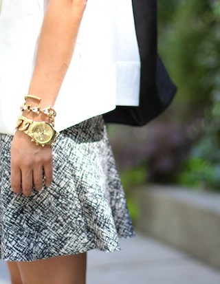 black and white, white vest, monochrome, target vest, fit and flare