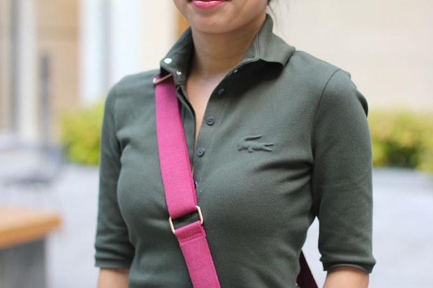 lacoste polo dress, super stretch polo, lacoste, fall style, acne booties