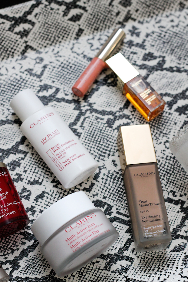 clarins, fresh face, spring beauty routine, skincare routine, the view from 5 ft. 2