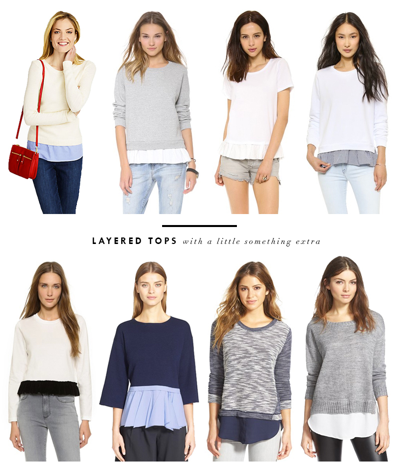 layered sweaters, shirttail, the view from 5 ft. 2