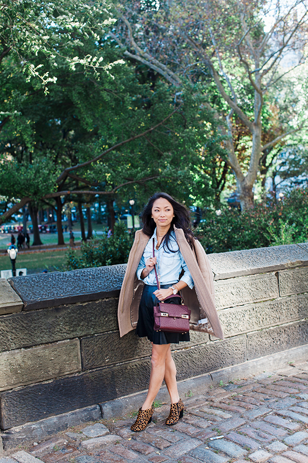 jcrew stadium cloth coat, cocoon coat, aerosoles, style off contest, leopard wedge, christine petric, the view from 5 ft. 2, new york bloggers