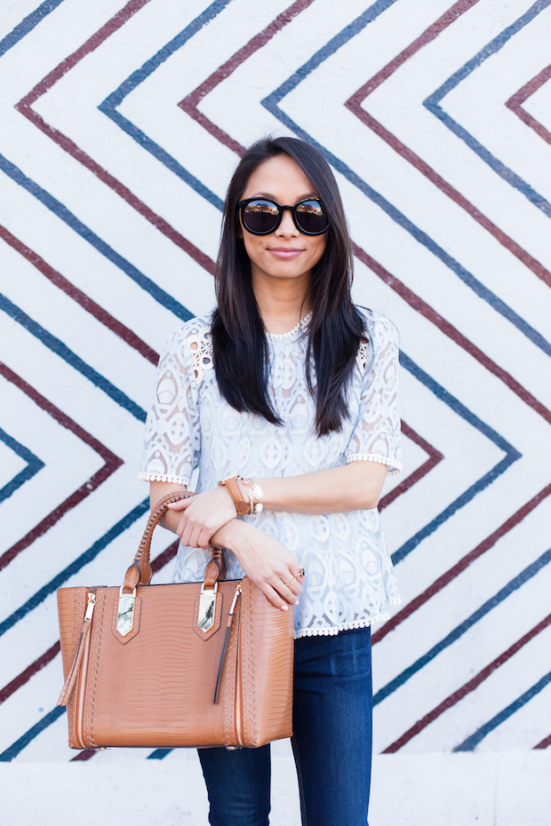 anthropologie, lace top, hd in paris, white pumps, henri bendel, christine petric, the view from 5 ft. 2