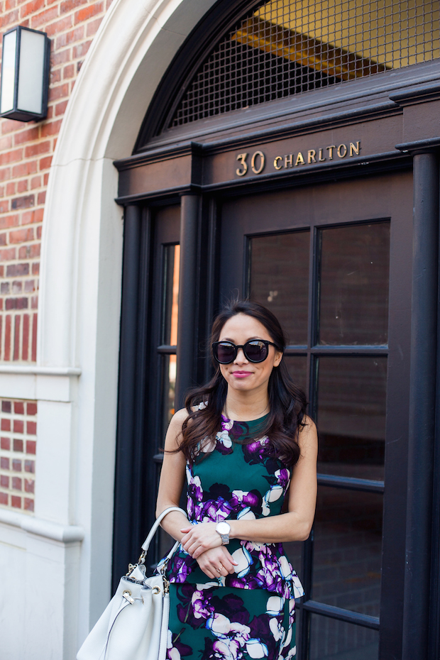 banana republic, floral peplum dress, br classics, christine petric, the view from 5 ft. 2
