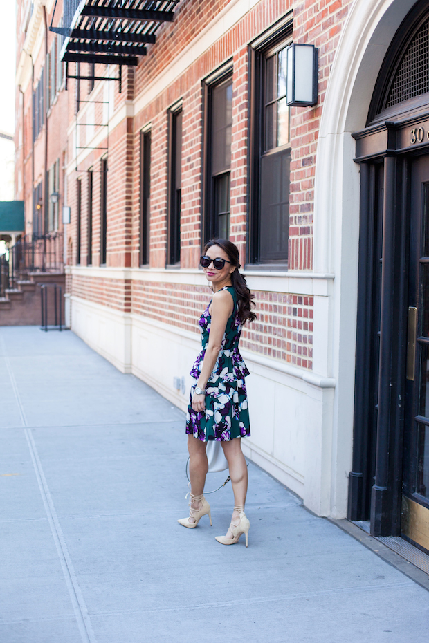 banana republic, floral peplum dress, br classics, christine petric, the view from 5 ft. 2