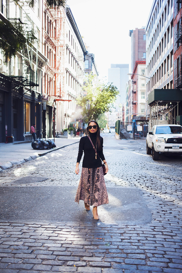 midi skirt, cleobella, southwestern style, the view from 5 ft. 2, petite bloggers, new york city bloggers