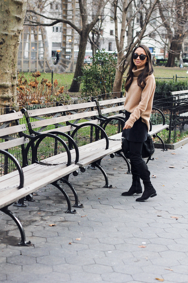 over the knee boots, nordstrom, winter style, cashmere sweaters, christine petric, nyc bloggers, the view from 5 ft. 2