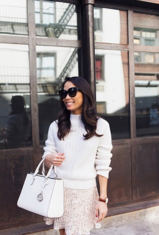 floral skirt, transitional outfits, skirt, christine petric, the view from 5 ft. 2