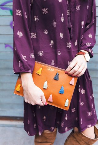 transitioning from winter, drop waist dress, fossil, over the knee boots