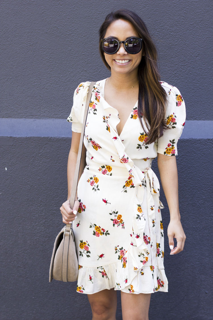 privacy please dress, wrap dress, nordstrom dress, summer dresses, the view from 5 ft. 2, petite bloggers