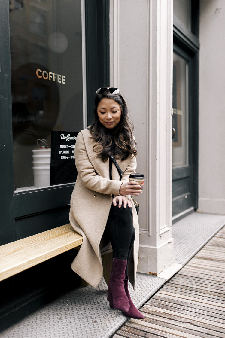 camel coat, club monaco coat, winter coats, booties, petite style, petite bloggers
