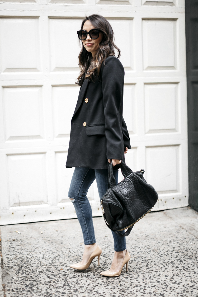reformation blazer, oversized blazer, styling a blazer