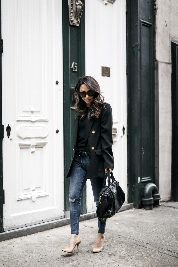 reformation blazer, oversized blazer, styling a blazer