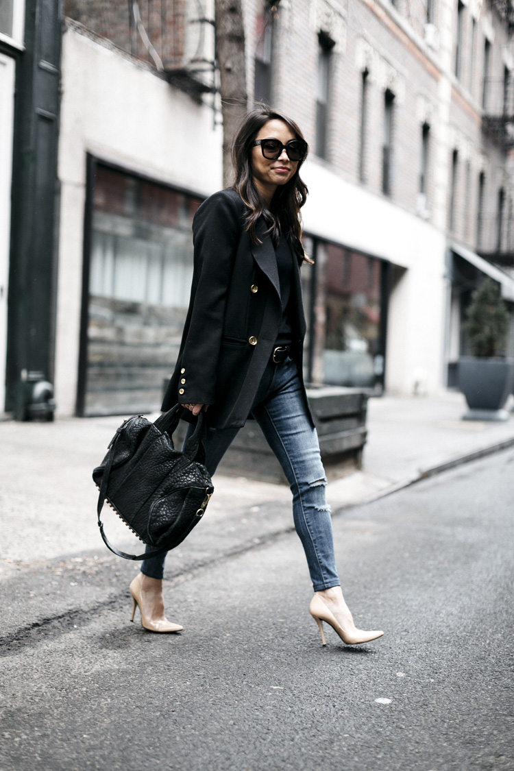 reformation blazer, oversized blazer, styling a blazer