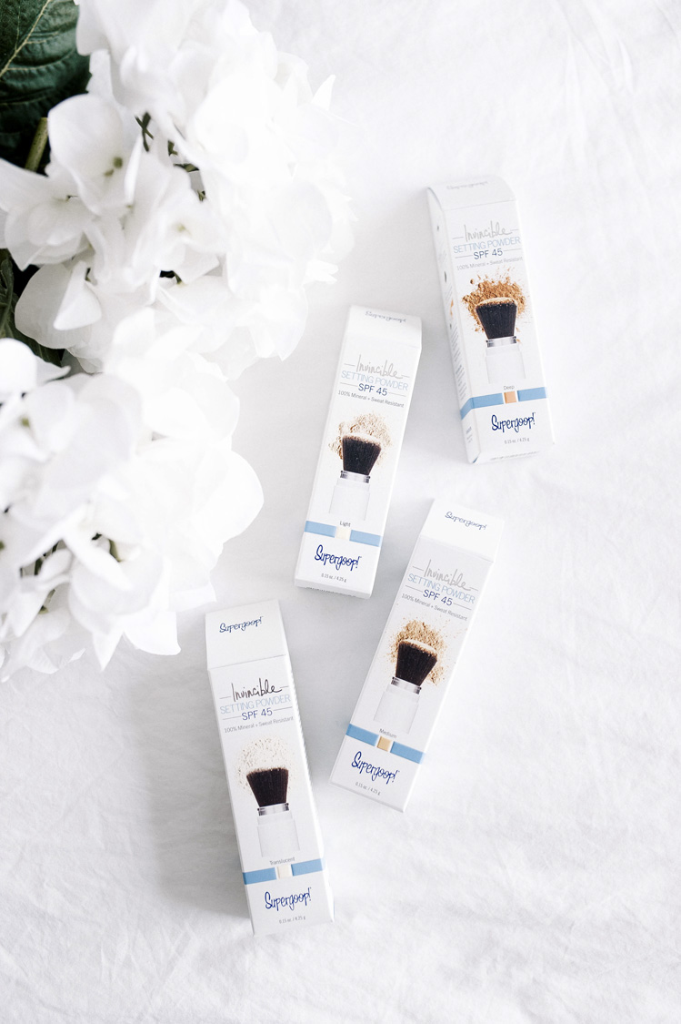 supergoop! 100% mineral invincible setting powder, mineral powder, sunscreen protection